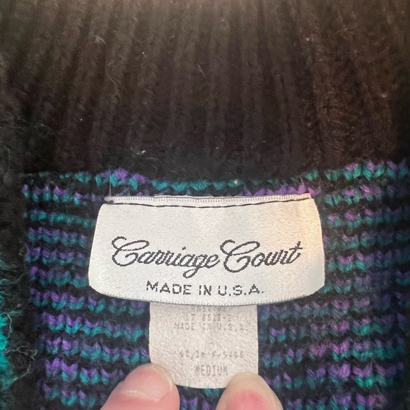 Vintage Carriage Court USA Made Oversized Open Front Cardigan Size‎ Medium - Picture 4 of 5